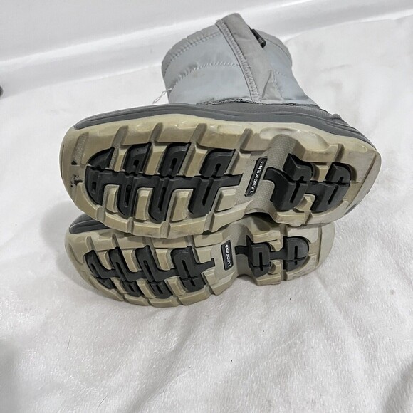 Lands End Girls Snow Boots Size 12 Gray Insulated Fleece Winter Outdoor Zipped - Picture 6 of 9